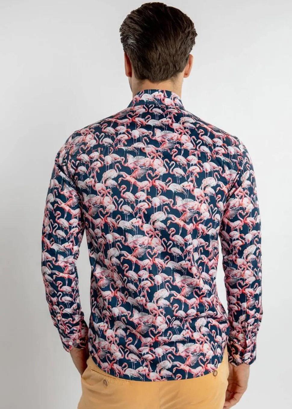 claudio_lugli_mens_flamin_2.webp Claudio Lugli Mens Flamingo's Shirt Navy