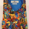 Claudio Lugli Mens Musical Shirt Orange