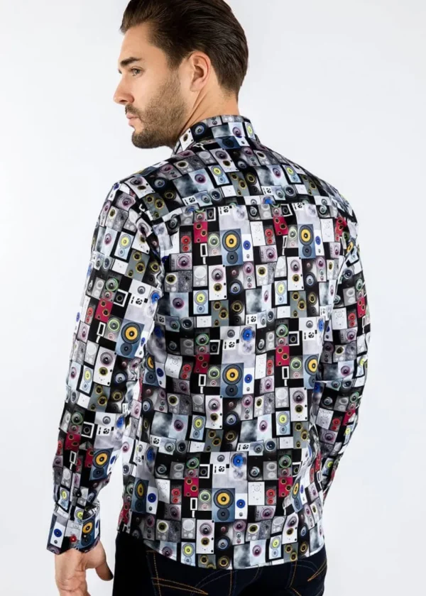Claudio Lugli Mens Speakers Shirt Black