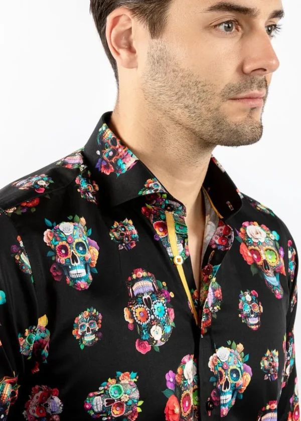 Claudio Lugli Mens Sugarskulls Shirt Black