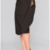 Collectif Anita Leopard Waterfall 50's Pencil Skirt Black
