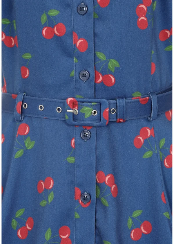 Collectif Caterina 50's Cherry Swing Dress Navy