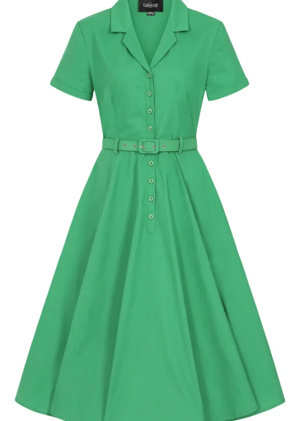 Collectif Caterina 40's Swing Dress Green