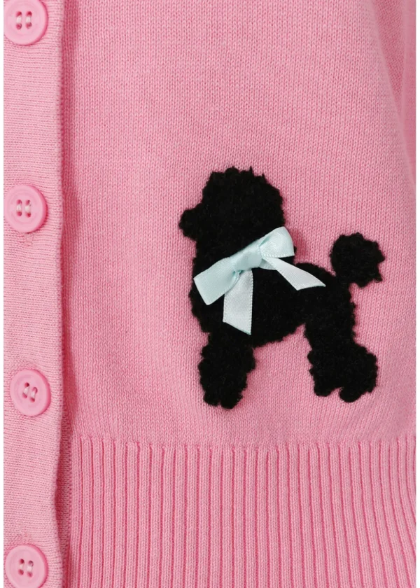 Collectif Char Poodle Parade 50's Cardigan Pink