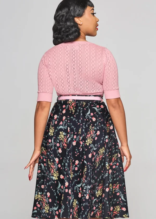 Collectif Dakota Hollyhocks Hooray 50's Swing Skirt Multi