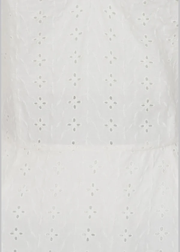 Collectif Dolores Broderie Anglaise 50's Swing Dress White