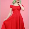 Collectif Dolores Classic 50's Swing Dress Red