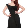 Collectif Dolores Classic 50's Swing Dress Black