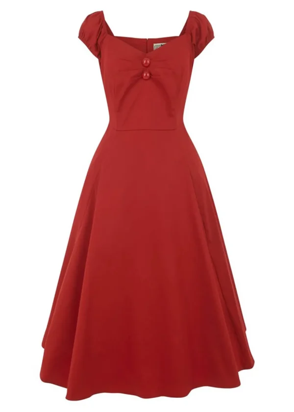 Collectif Dolores Classic 50's Swing Dress Red
