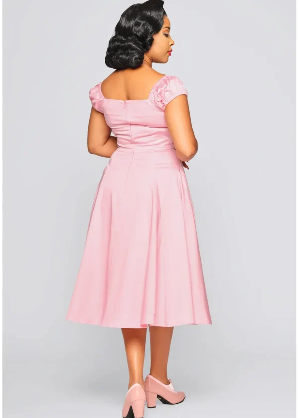 Collectif Dolores 50's Swing Dress Pink