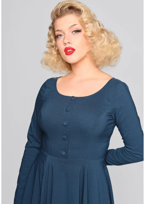 Collectif Edith 50's Swing Dress Teal