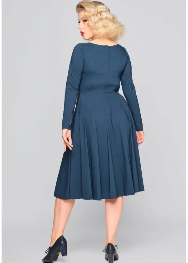 Collectif Edith 50's Swing Dress Teal
