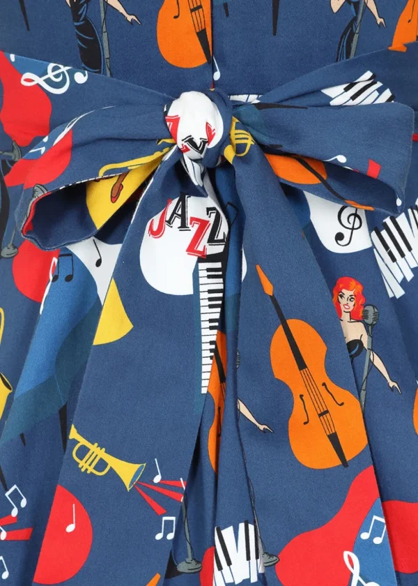Collectif Frances Jazz 50's Swing Dress Multi