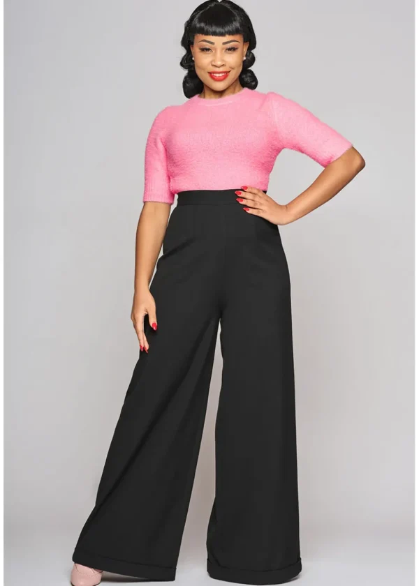 Collectif Gerilynn 40's Trousers Black