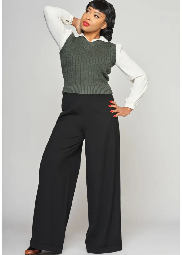 Collectif Gerilynn 40's Trousers Black