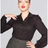 Collectif Jerry 40's Blouse Black