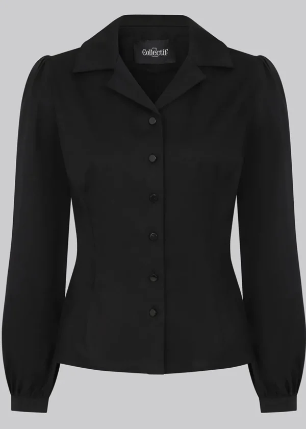 Collectif Jerry 40's Blouse Black