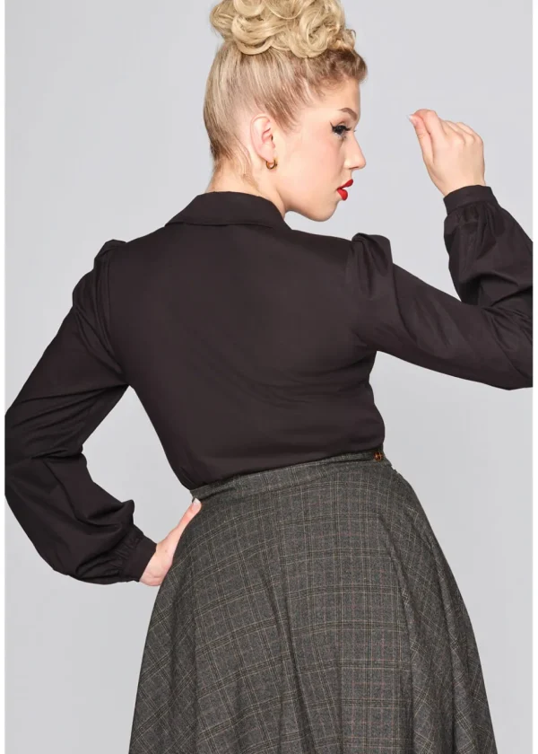 Collectif Jerry 40's Blouse Black