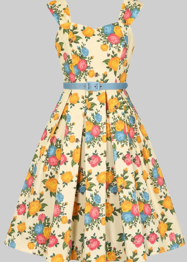 Collectif Jill Rose Garden 50's Swing Dress Multi