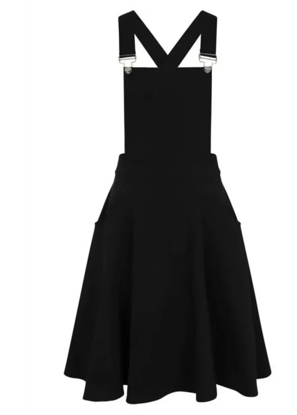 Collectif Kayden Braces 50's Swing Dress Black