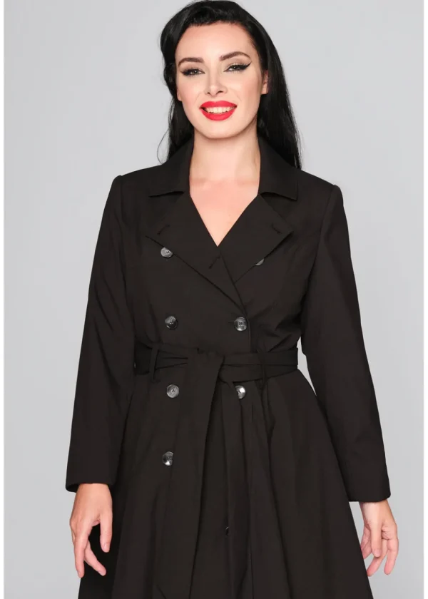 Collectif Korrina 50's Trenchcoat Black