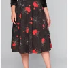 Collectif Matilde Spinners Web 50's Swing Skirt Black