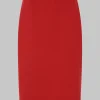 Collectif Posey 50's Pencil Skirt Red