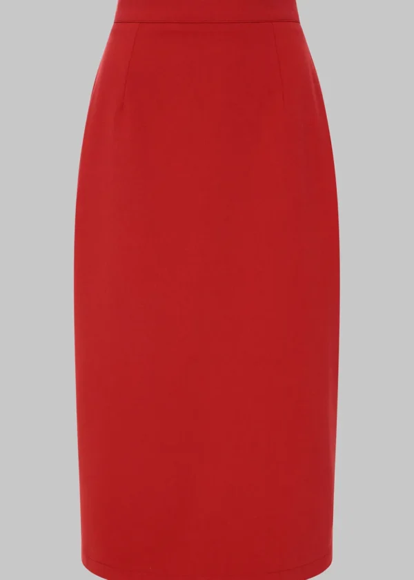 Collectif Posey 50's Pencil Skirt Red