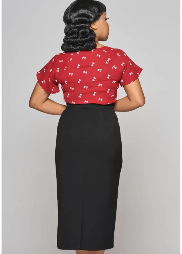 Collectif Posey 50's Pencil Skirt Black