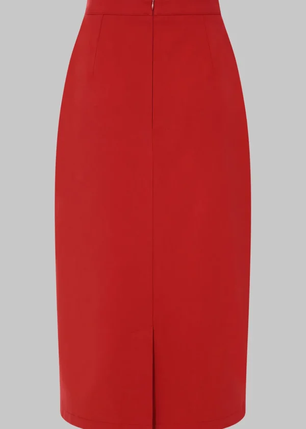 Collectif Posey 50's Pencil Skirt Red