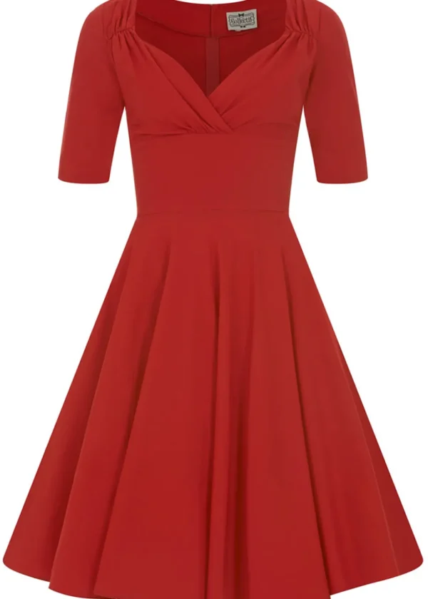 Collectif Trixie 50's Swing Dress Red