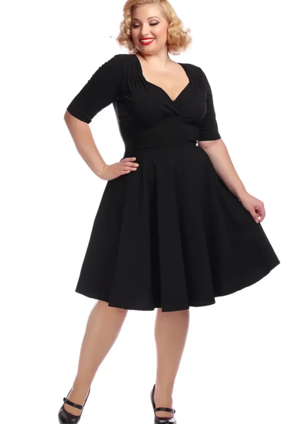 Collectif Trixie 50's Swing Dress Black