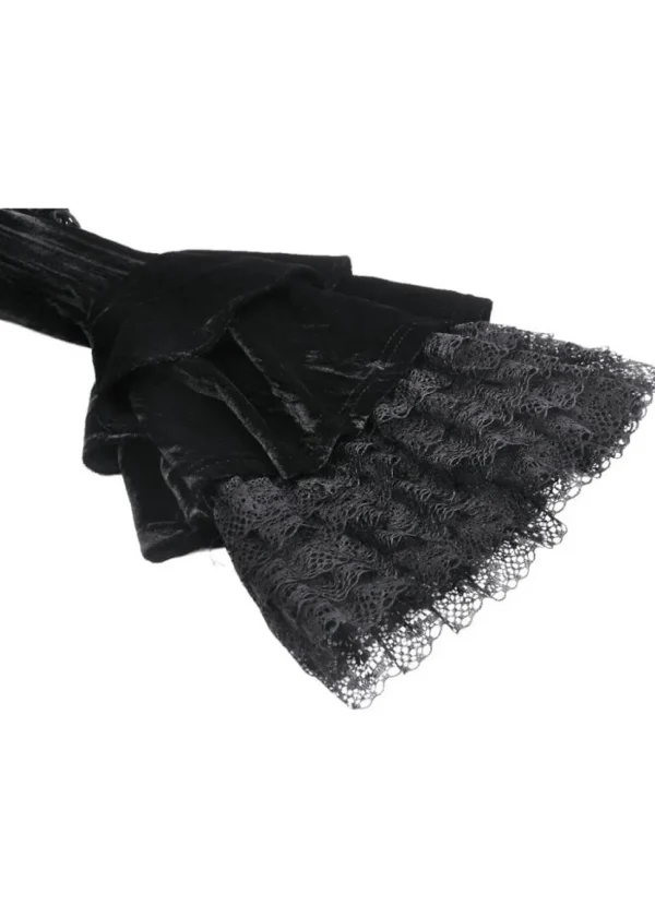 Dark In Love Haunted Cross Velvet Dress Black