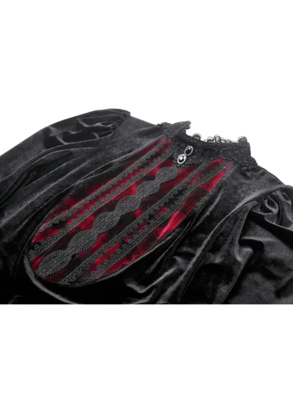 Dark In Love Vampire Scarlet Velvet Dress Black Red