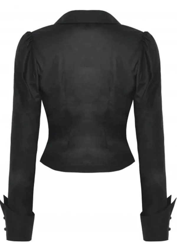 Dark In Love Victorian Ruffles Blouse Black