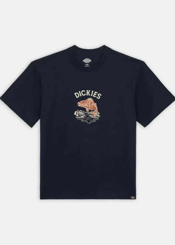 Dickies Men Dumfries Fish T-Shirt Darknavy