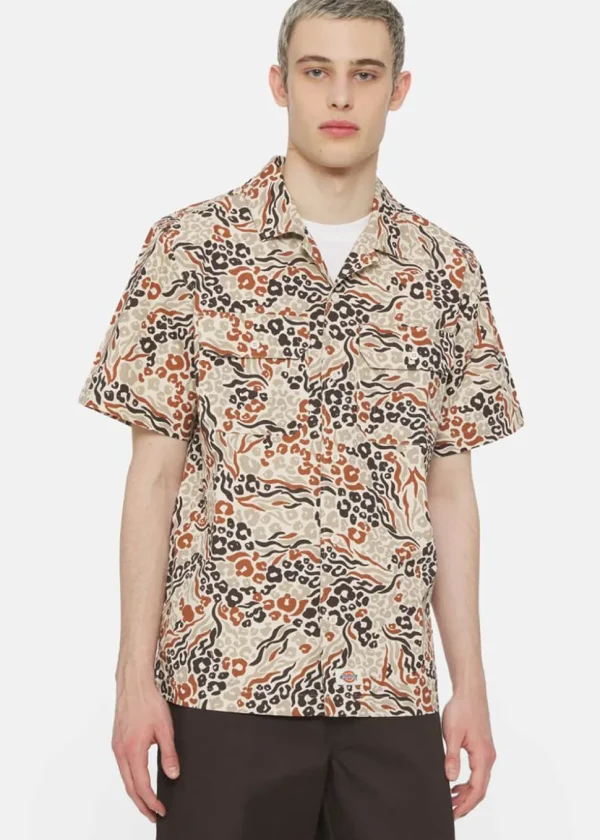 Dickies Men Saltville Shirt Red Camouflage