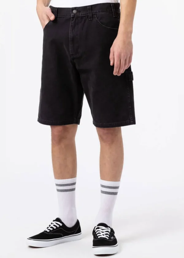 Dickies Men's Duck Canvas Shorts Stonewash Black