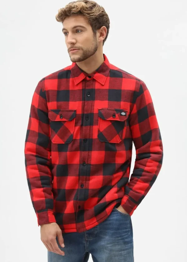 Dickies Men's Sacramento Flannel Shirt Red