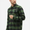 Dickies Mens Sacramento Flannel Shirt Pine Green