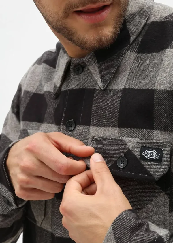 Dickies Men's Sacramento Flannel Shirt Gray