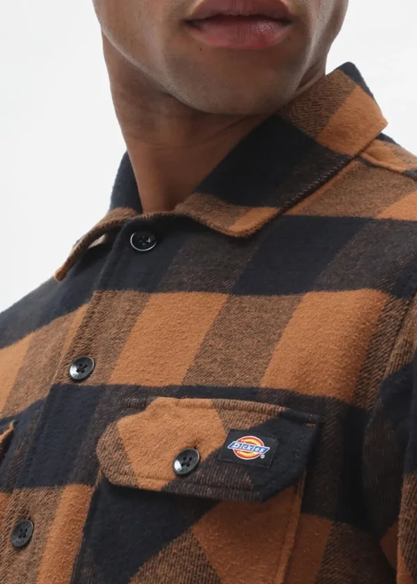Dickies Men's Sacramento Flannel Shirt Brown