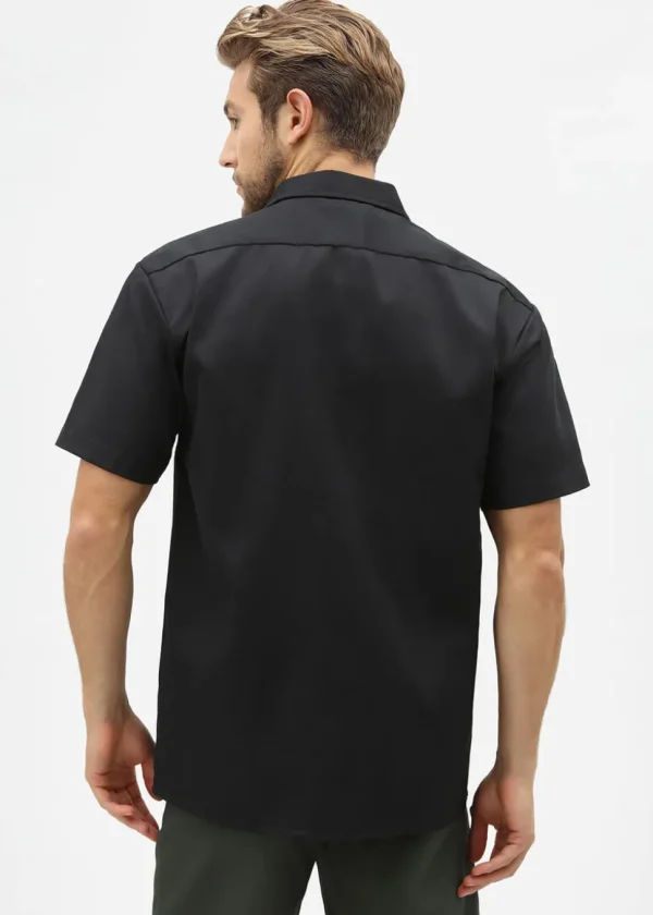 Dickies Mens Short Sleeve Work Shirt Black