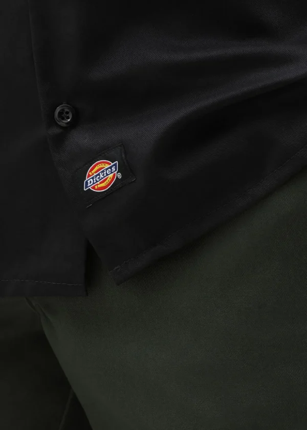 Dickies Mens Short Sleeve Work Shirt Black
