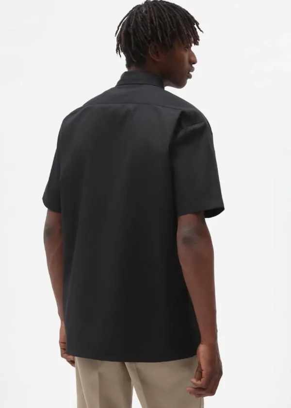 Dickies Mens Short Sleeve Work Shirt Black