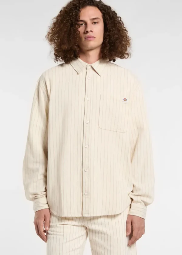 Dickies Service Stripe Shirt Egret Cream