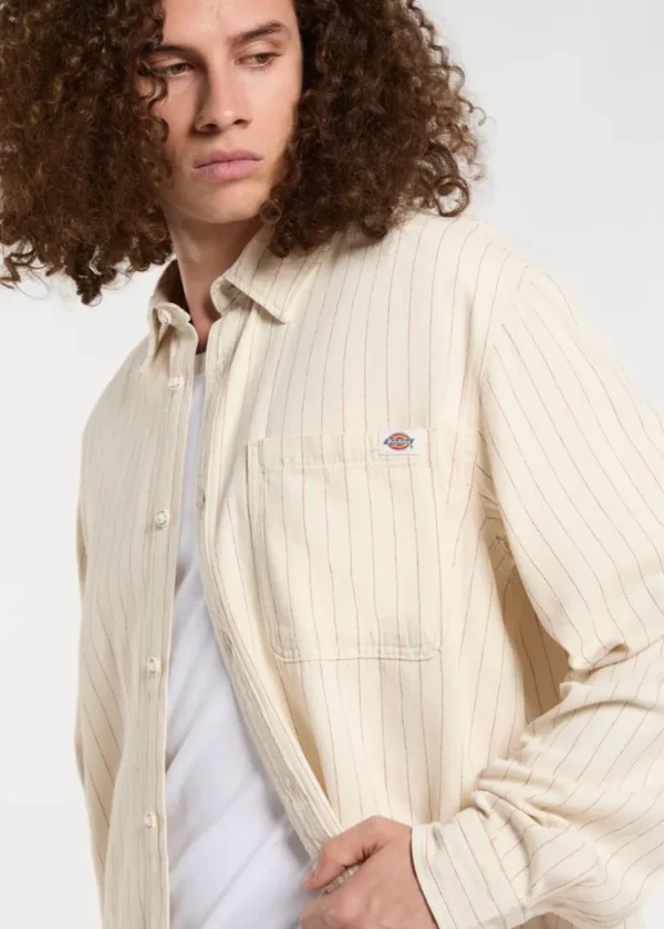 Dickies Service Stripe Shirt Egret Cream
