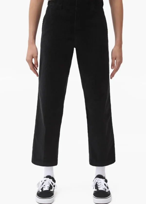 Dickies Womens 874 Crop Corduroy Trousers Black