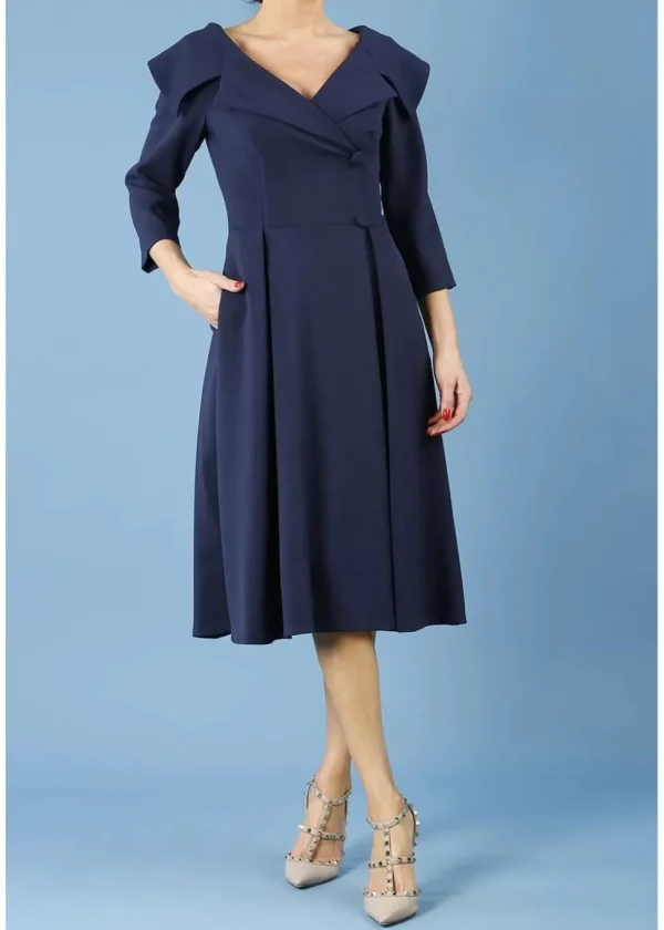 Diva Catwalk Gatsby 50's Swing Dress Black