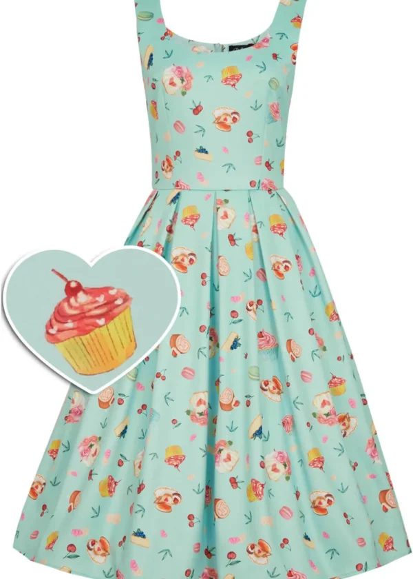 Dolly & Dotty Amanda Afternoon Tea 50's Swing Dress Blue